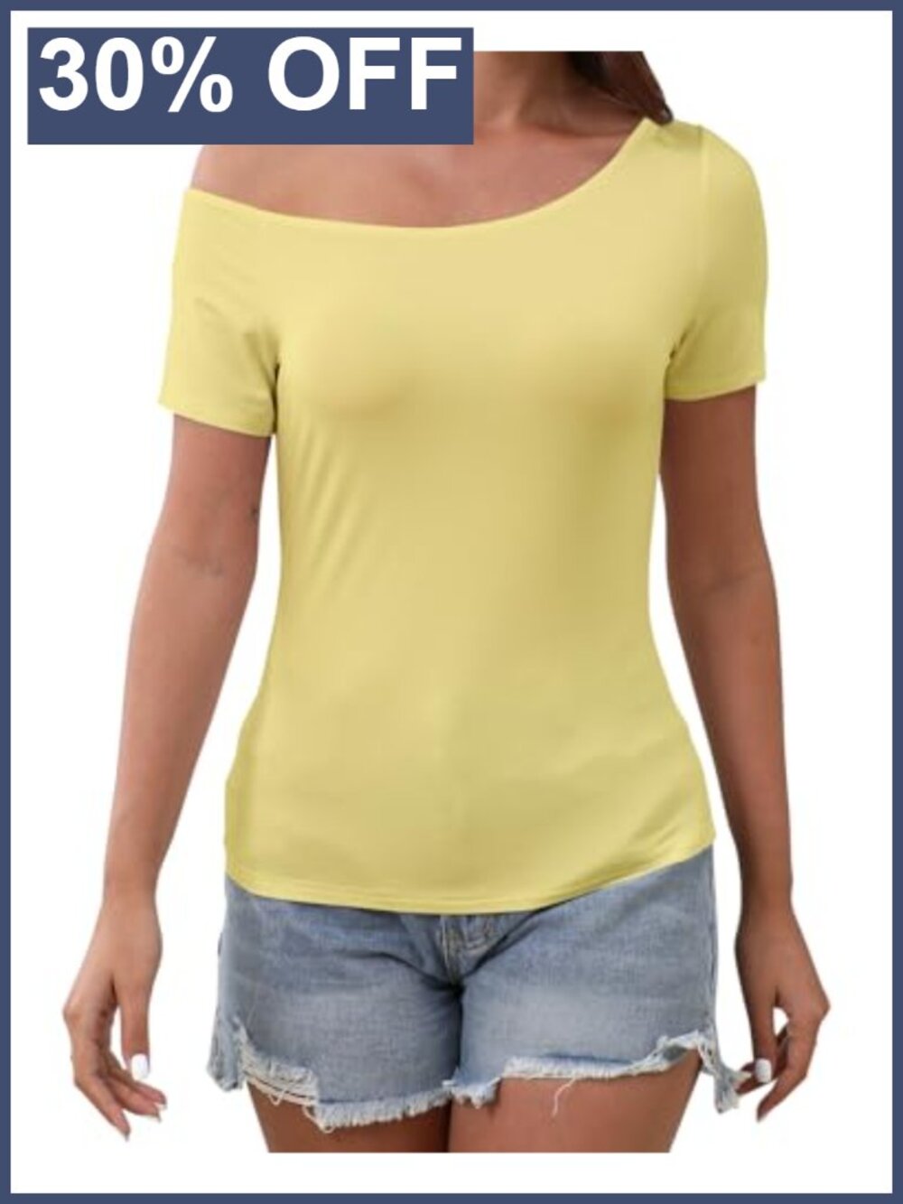 Women's Off Shoulder Top, Short Sleeve, Rayon Blend, Going Out T-Shirt